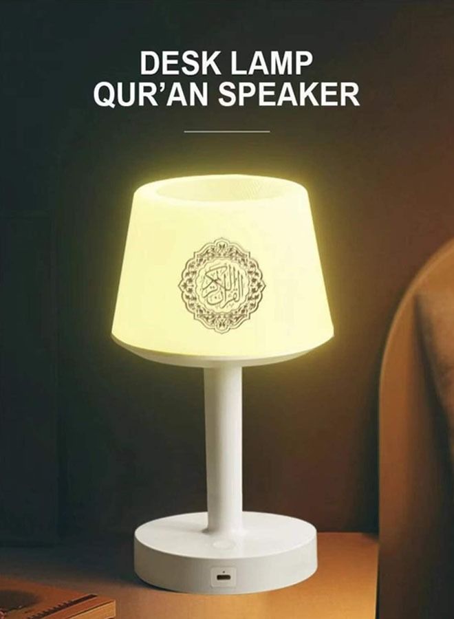تلواح Desk Lamp Qur’an Speaker Bluetooth with Touch LED Light, 7 Color Night Table Lamp, 8GB Memory, 16 Qur’an Reciters & 16 Translations, USB Rechargeable - Image 3